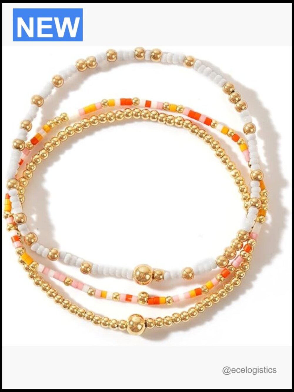 Boho Stackable Stretch Beaded Bracelets Set for Women